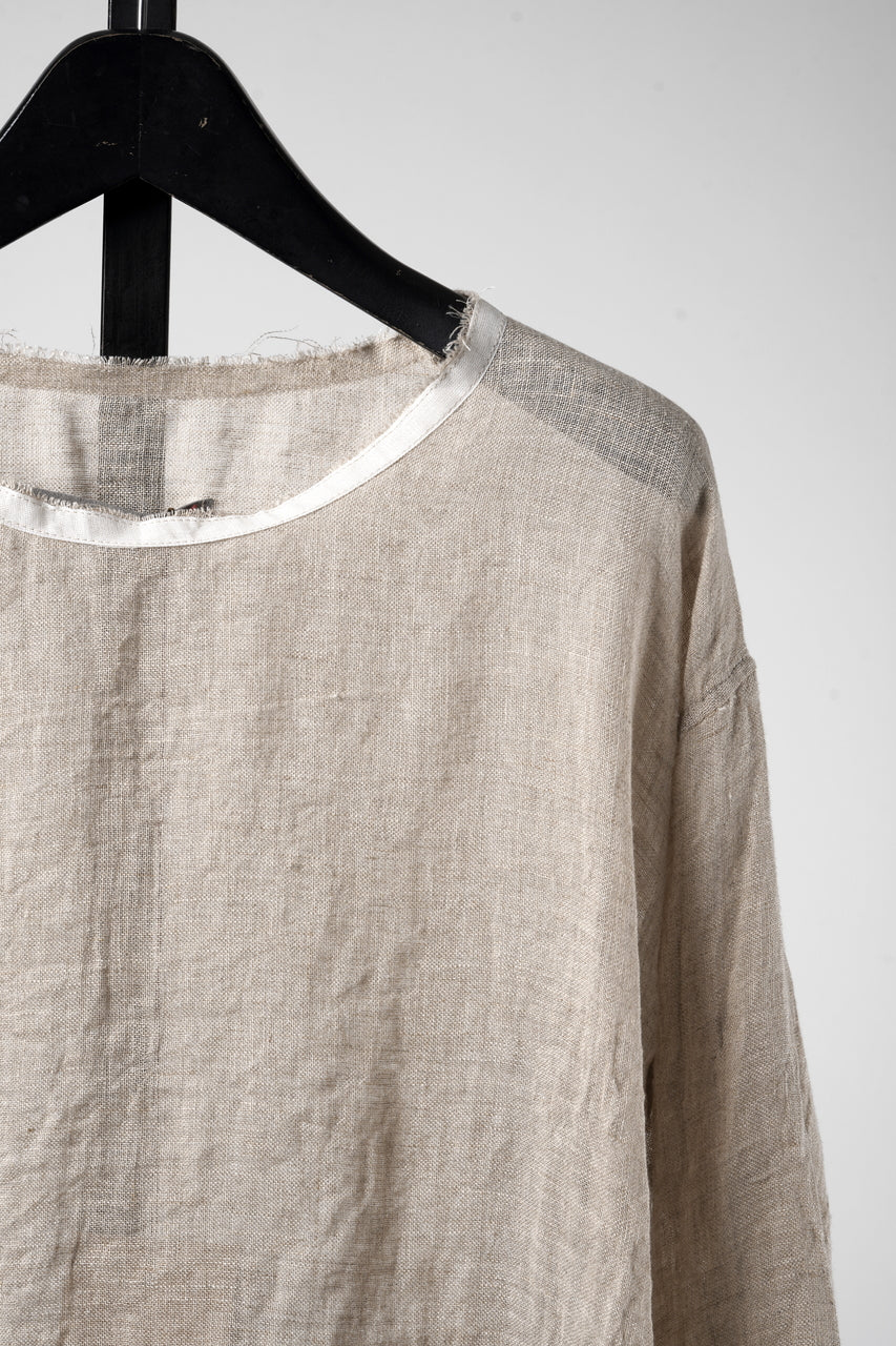 Load image into Gallery viewer, YUTA MATSUOKA pullover shirt / beige linen gauze (beige)