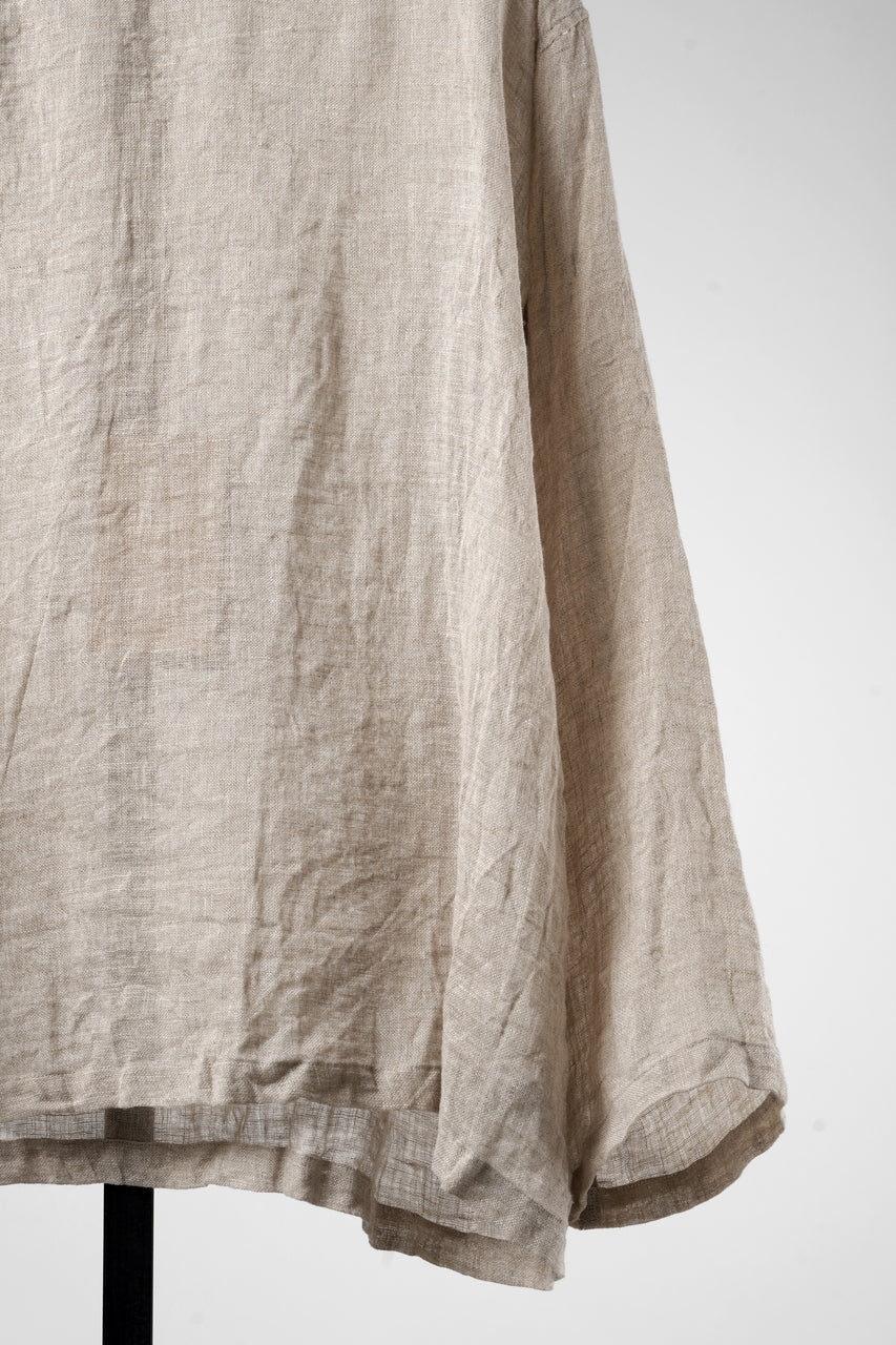 Load image into Gallery viewer, YUTA MATSUOKA pullover shirt / beige linen gauze (beige)