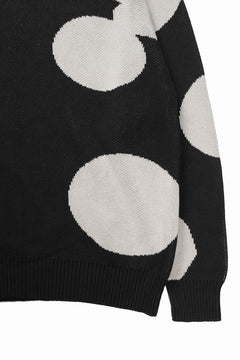 画像をギャラリービューアに読み込む, 【SAMPLE SALE】A.F ARTEFACT POLKA PATTERN KNIT TOPS (BLACK x BEIGE)