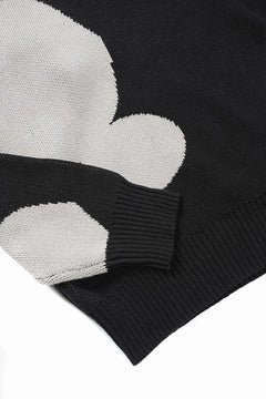 画像をギャラリービューアに読み込む, 【SAMPLE SALE】A.F ARTEFACT POLKA PATTERN KNIT TOPS (BLACK x BEIGE)