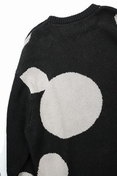 画像をギャラリービューアに読み込む, 【SAMPLE SALE】A.F ARTEFACT POLKA PATTERN KNIT TOPS (BLACK x BEIGE)