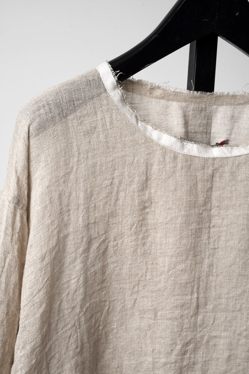Load image into Gallery viewer, YUTA MATSUOKA pullover shirt / beige linen gauze (beige)