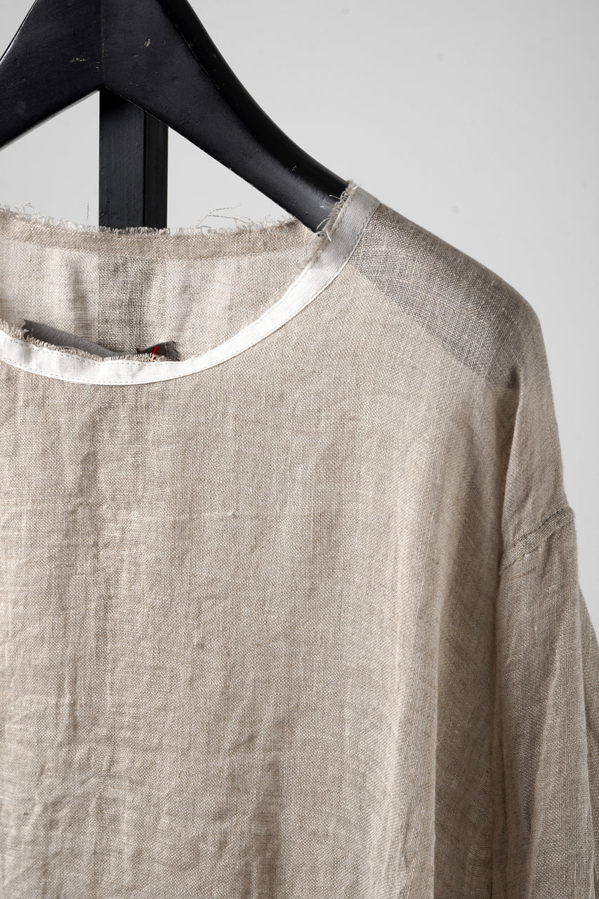 Load image into Gallery viewer, YUTA MATSUOKA pullover shirt / beige linen gauze (beige)