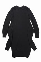 画像をギャラリービューアに読み込む, 【SAMPLE SALE】A.F ARTEFACT KNIT LONG ONE PIECE with WAIST TIE SLEEVE  / SOFT WOOL (BLACK)