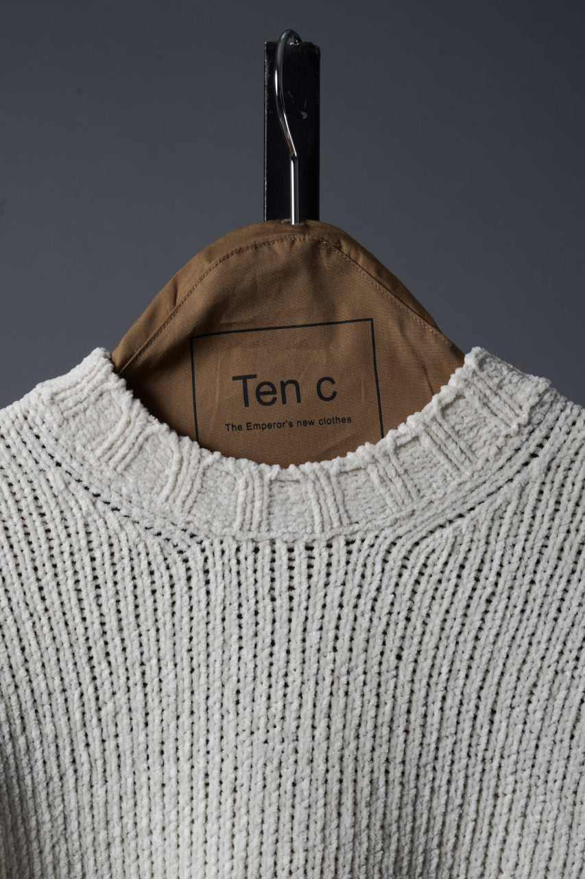 Load image into Gallery viewer, Ten c KNIT / MAGLIA GIROCOLLO (BIANCO NEVE)