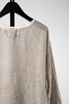 Load image into Gallery viewer, YUTA MATSUOKA pullover shirt / beige linen gauze (beige)
