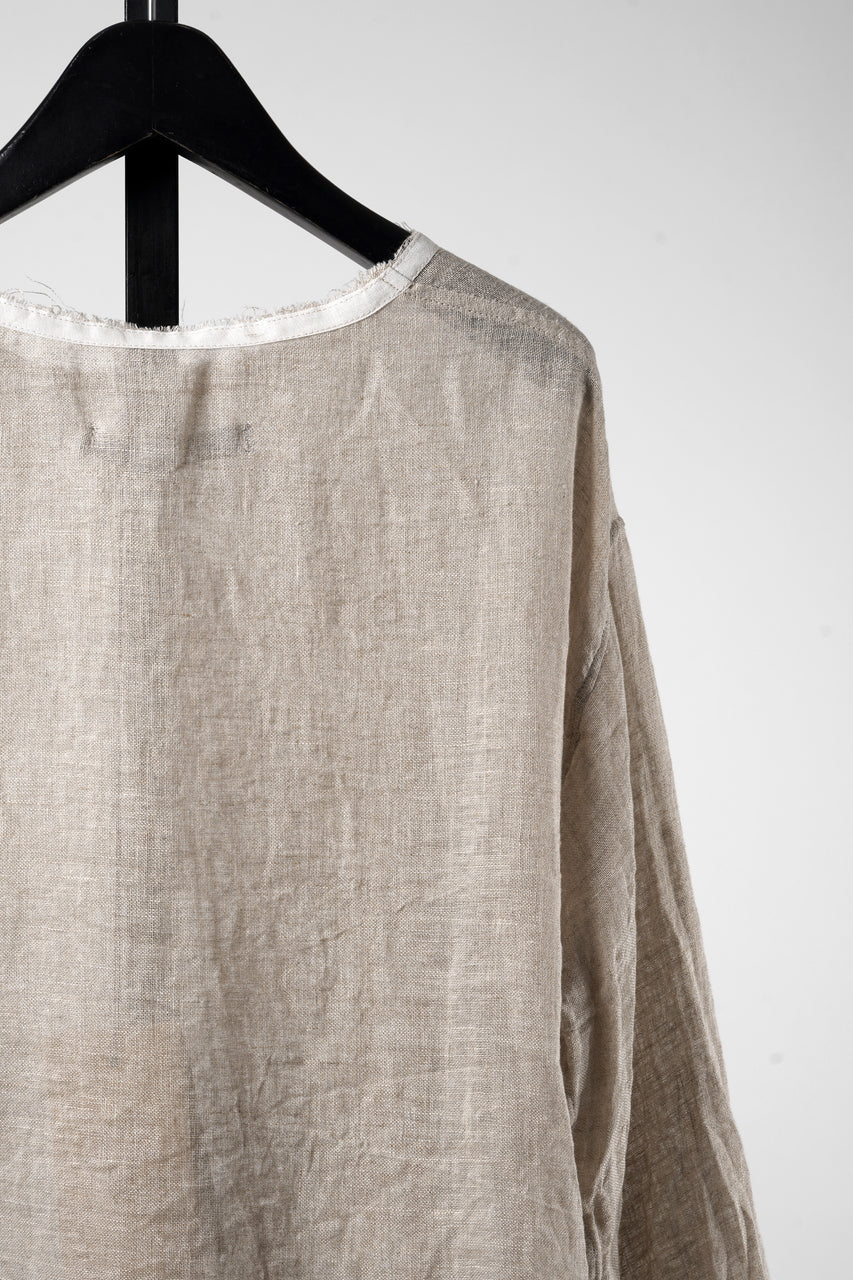 Load image into Gallery viewer, YUTA MATSUOKA pullover shirt / beige linen gauze (beige)