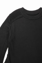 画像をギャラリービューアに読み込む, 【SAMPLE SALE】A.F ARTEFACT KNIT LONG ONE PIECE with WAIST TIE SLEEVE  / SOFT WOOL (BLACK)