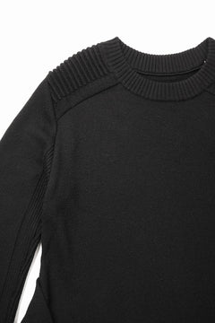 画像をギャラリービューアに読み込む, 【SAMPLE SALE】A.F ARTEFACT KNIT LONG ONE PIECE with WAIST TIE SLEEVE  / SOFT WOOL (BLACK)