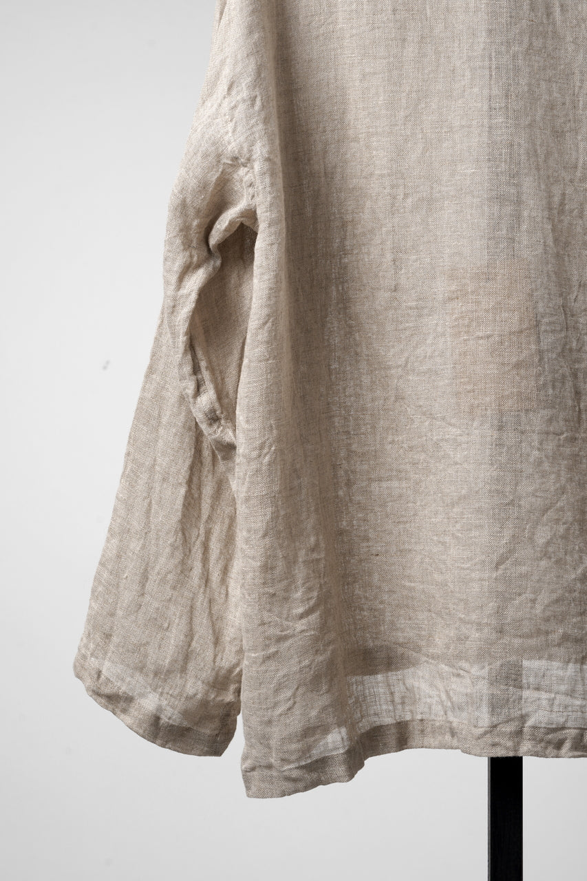 Load image into Gallery viewer, YUTA MATSUOKA pullover shirt / beige linen gauze (beige)