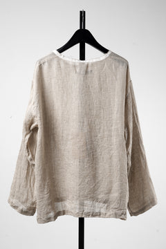 Load image into Gallery viewer, YUTA MATSUOKA pullover shirt / beige linen gauze (beige)