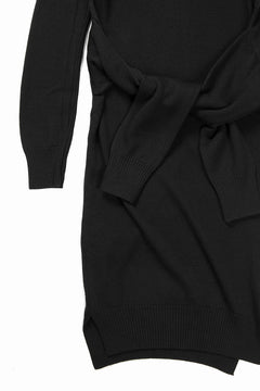 画像をギャラリービューアに読み込む, 【SAMPLE SALE】A.F ARTEFACT KNIT LONG ONE PIECE with WAIST TIE SLEEVE  / SOFT WOOL (BLACK)