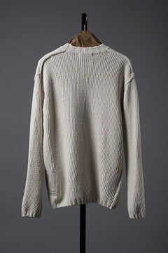 Load image into Gallery viewer, Ten c KNIT / MAGLIA GIROCOLLO (BIANCO NEVE)