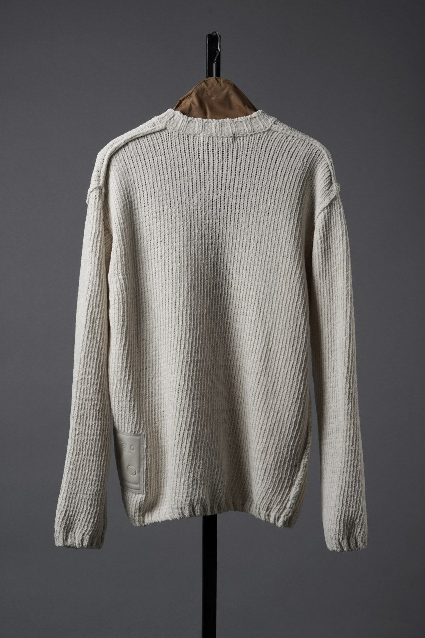 Load image into Gallery viewer, Ten c KNIT / MAGLIA GIROCOLLO (BIANCO NEVE)