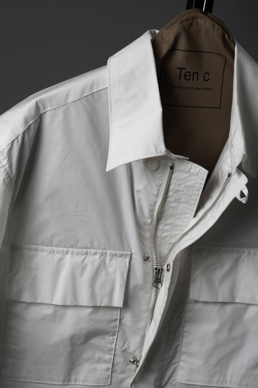 Load image into Gallery viewer, Ten c MID LAYER / HALF SLEEVE SHIRT JACKET (BIANCO NEVE)