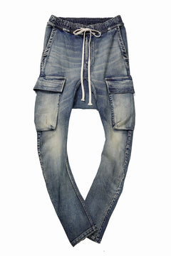画像をギャラリービューアに読み込む, 【SAMPLE SALE】A.F ARTEFACT CARGO SARROUEL SKINNY PANTS / FADED AGEING DENIM (INDIGO)