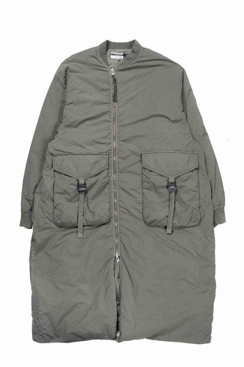 画像をギャラリービューアに読み込む, F/CE. GARMENT DYE DOWN MA-1 LONG COAT (OLIVE)