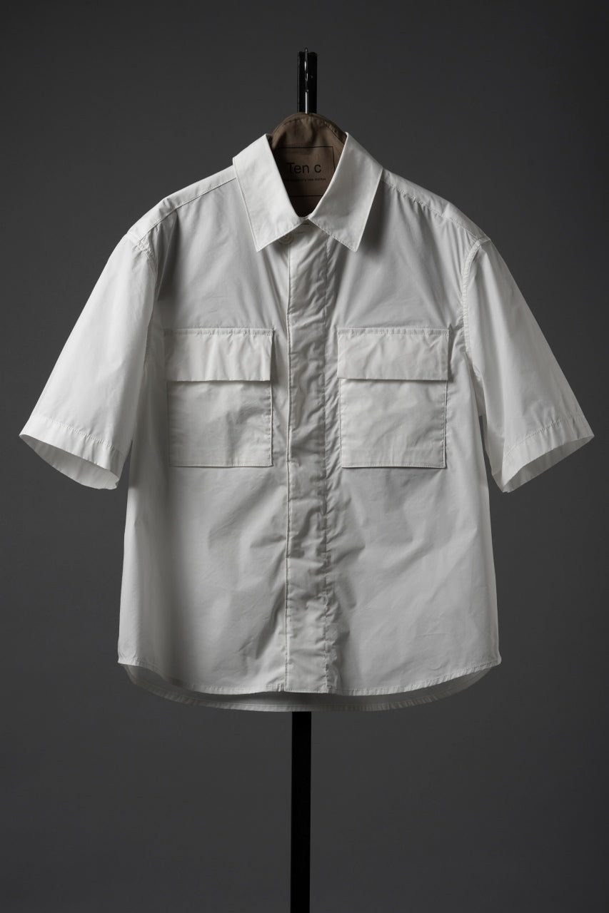 Load image into Gallery viewer, Ten c MID LAYER / HALF SLEEVE SHIRT JACKET (BIANCO NEVE)