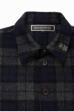 画像をギャラリービューアに読み込む, beauty : beast BEAVER TARTAN CHECK SHIRT (CHARCOAL CHECK)