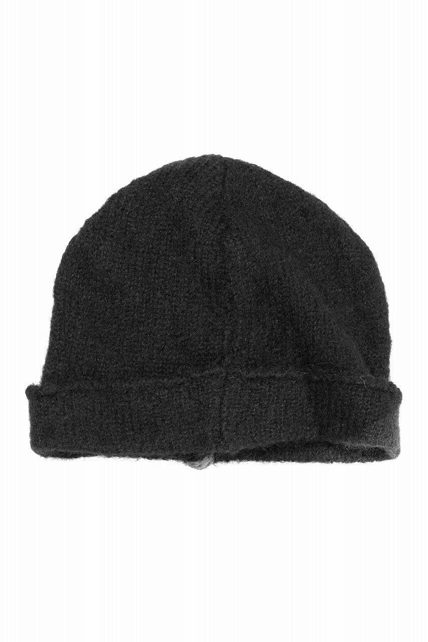 画像をギャラリービューアに読み込む, thom/krom CONTRAST STITCH BEANIE CAP / ALPACA KNIT (BLACK)