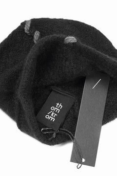 画像をギャラリービューアに読み込む, thom/krom CONTRAST STITCH BEANIE CAP / ALPACA KNIT (BLACK)