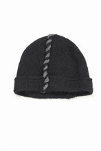 画像をギャラリービューアに読み込む, thom/krom CONTRAST STITCH BEANIE CAP / ALPACA KNIT (BLACK)