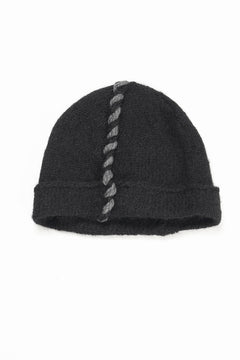 画像をギャラリービューアに読み込む, thom/krom CONTRAST STITCH BEANIE CAP / ALPACA KNIT (BLACK)