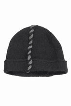 画像をギャラリービューアに読み込む, thom/krom CONTRAST STITCH BEANIE CAP / ALPACA KNIT (BLACK)