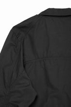 画像をギャラリービューアに読み込む, thom/krom FLAP CHEST POCKET SHIRT JACKET / PEACHED COTTON MIX (BLACK)