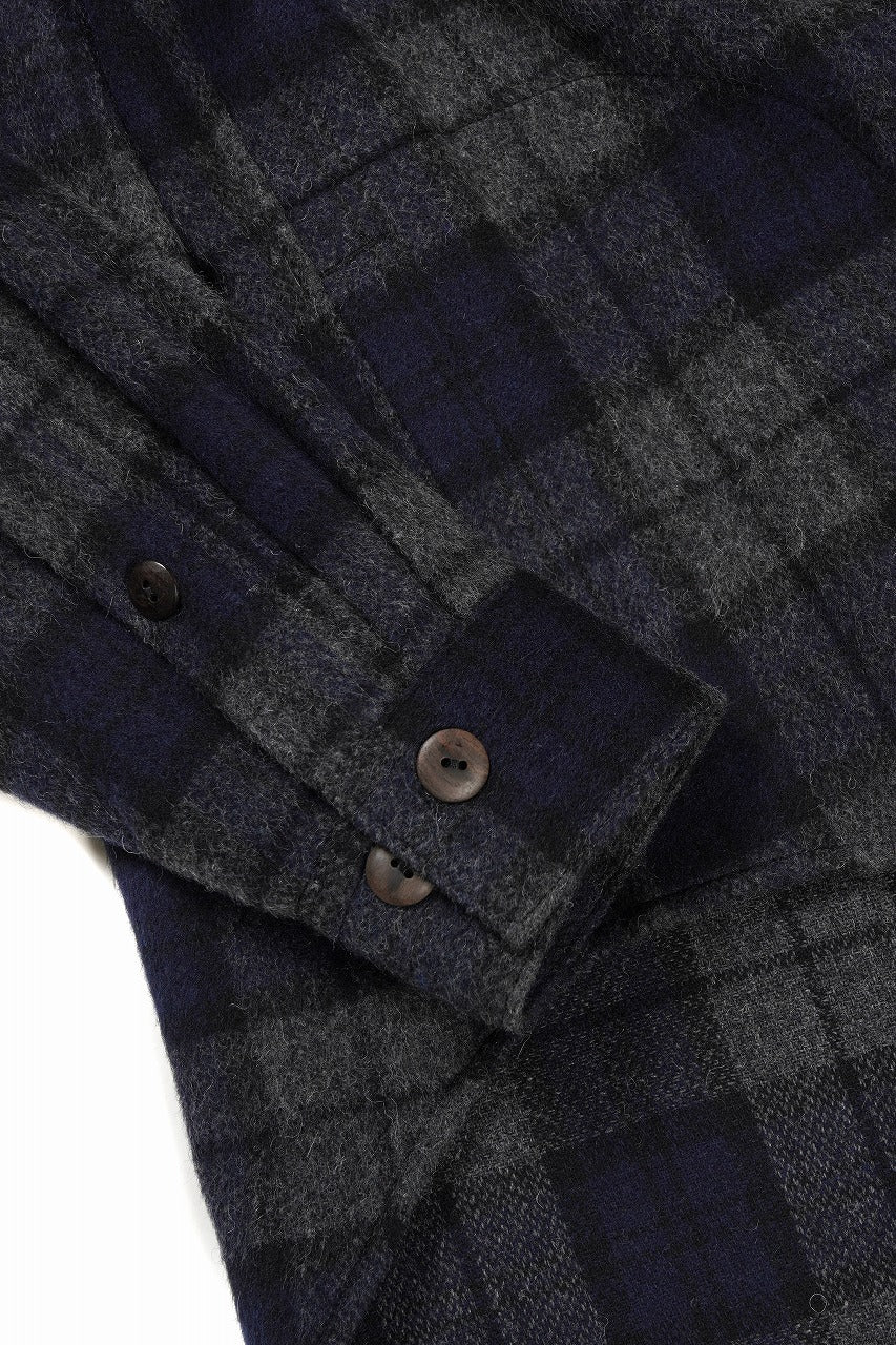 beauty : beast BEAVER TARTAN CHECK SHIRT (CHARCOAL CHECK)