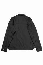 画像をギャラリービューアに読み込む, thom/krom FLAP CHEST POCKET SHIRT JACKET / PEACHED COTTON MIX (BLACK)