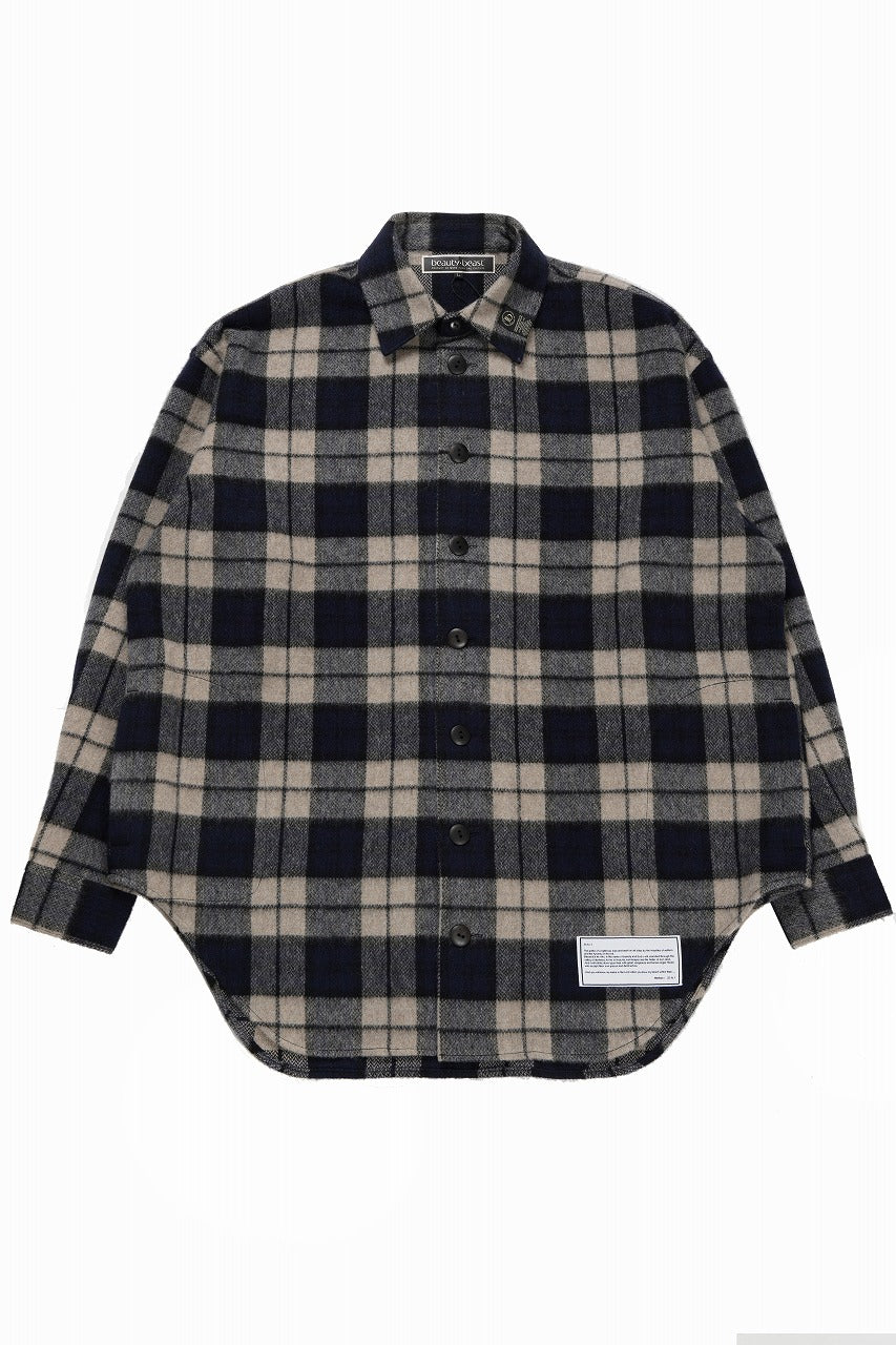 画像をギャラリービューアに読み込む, beauty : beast BEAVER TARTAN CHECK SHIRT (BEIGE CHECK)