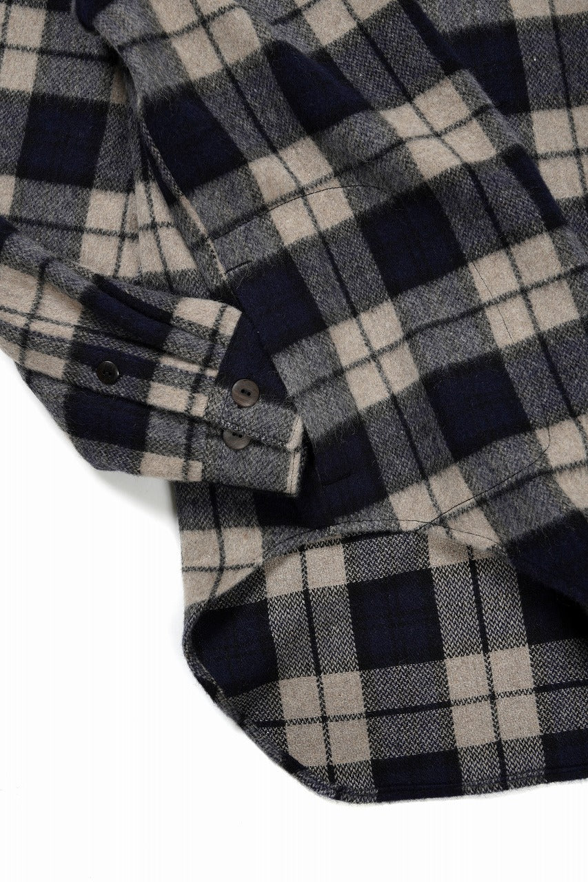 beauty : beast BEAVER TARTAN CHECK SHIRT (BEIGE CHECK)