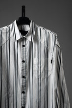 Load image into Gallery viewer, Juun.J Washed Black &amp; White Stripe Over Fit Shirt (WHITE)