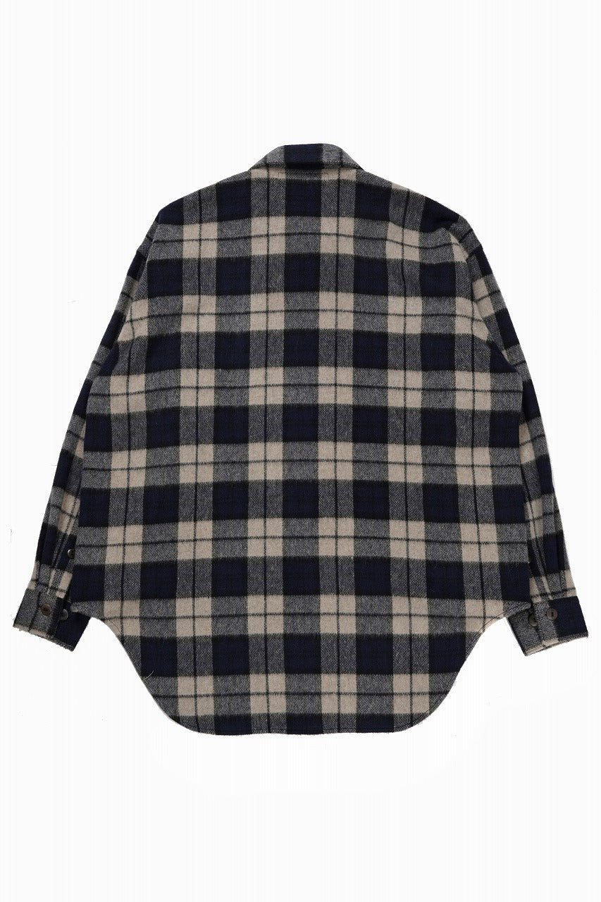 beauty : beast BEAVER TARTAN CHECK SHIRT (BEIGE CHECK)