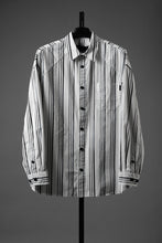Load image into Gallery viewer, Juun.J Washed Black &amp; White Stripe Over Fit Shirt (WHITE)