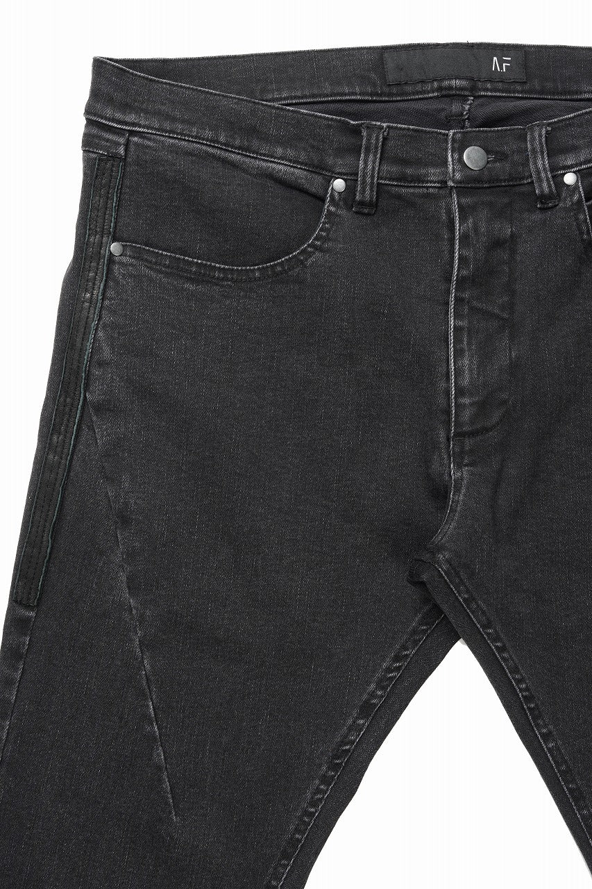 画像をギャラリービューアに読み込む, 【SAMPLE SALE】A.F ARTEFACT RELAXED SKINNY DENIM PANTS (BLACK)