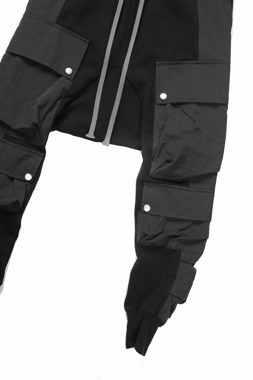 画像をギャラリービューアに読み込む, 【SAMPLE SALE】A.F ARTEFACT MILITARY SARROUEL PANTS / COTTON SWEAT + TECH-SMOOTH (BLACK)