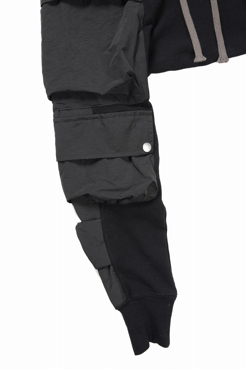 画像をギャラリービューアに読み込む, 【SAMPLE SALE】A.F ARTEFACT MILITARY SARROUEL PANTS / COTTON SWEAT + TECH-SMOOTH (BLACK)