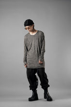 Load image into Gallery viewer, A.F ARTEFACT CRUMPLE DOUBLE LAYER L/S TOPS (GREY x GREY)