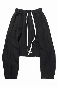 画像をギャラリービューアに読み込む, 【SAMPLE SALE】vital deep sarouel easy pants / natural linen (BLACK)