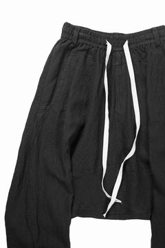 画像をギャラリービューアに読み込む, 【SAMPLE SALE】vital deep sarouel easy pants / natural linen (BLACK)