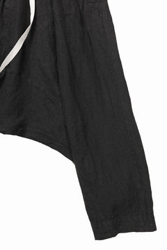 画像をギャラリービューアに読み込む, 【SAMPLE SALE】vital deep sarouel easy pants / natural linen (BLACK)