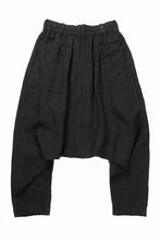 画像をギャラリービューアに読み込む, 【SAMPLE SALE】vital deep sarouel easy pants / natural linen (BLACK)