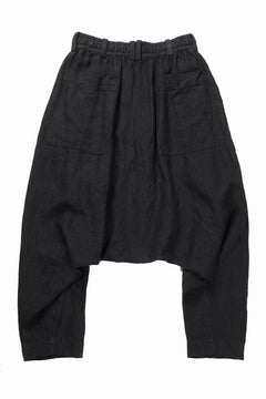 画像をギャラリービューアに読み込む, 【SAMPLE SALE】vital deep sarouel easy pants / natural linen (BLACK)