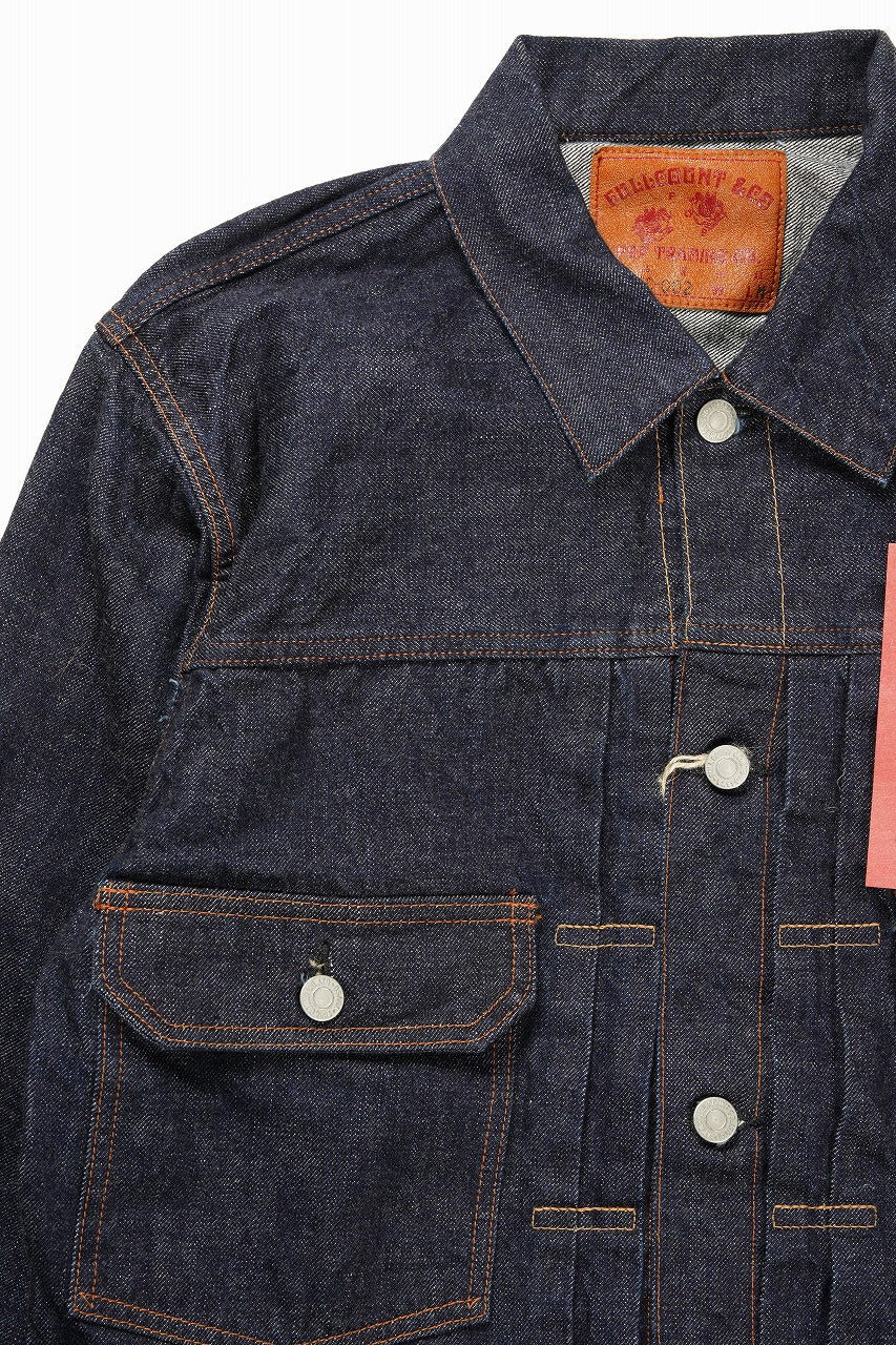 Load image into Gallery viewer, FULLCOUNT x POP TRADING COMPANY Type2 Jean Jacket / 13.7oz Zimbabwe Selvedge Denim (INDIGO BLUE)