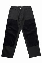 画像をギャラリービューアに読み込む, 【SAMPLE SALE】A.F ARTEFACT DOUBLE KNEE PAINTER PANTS / COMBI FABRICS (BLACK)