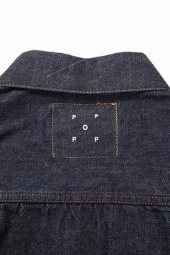 Load image into Gallery viewer, FULLCOUNT x POP TRADING COMPANY Type2 Jean Jacket / 13.7oz Zimbabwe Selvedge Denim (INDIGO BLUE)