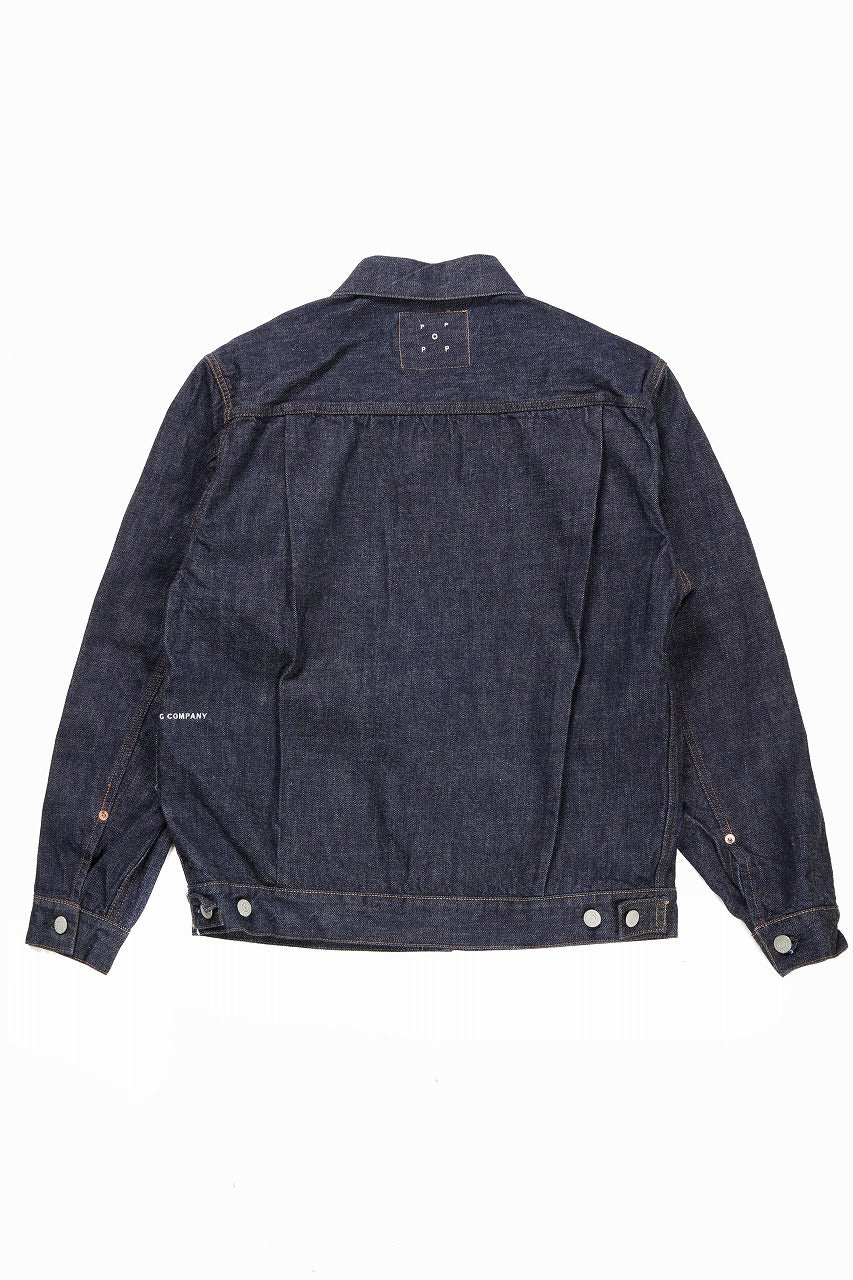 FULLCOUNT x POP TRADING COMPANY Type2 Jean Jacket / 13.7oz Zimbabwe Selvedge Denim (INDIGO BLUE)