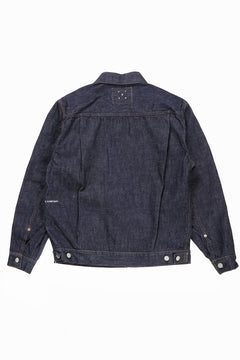 Load image into Gallery viewer, FULLCOUNT x POP TRADING COMPANY Type2 Jean Jacket / 13.7oz Zimbabwe Selvedge Denim (INDIGO BLUE)